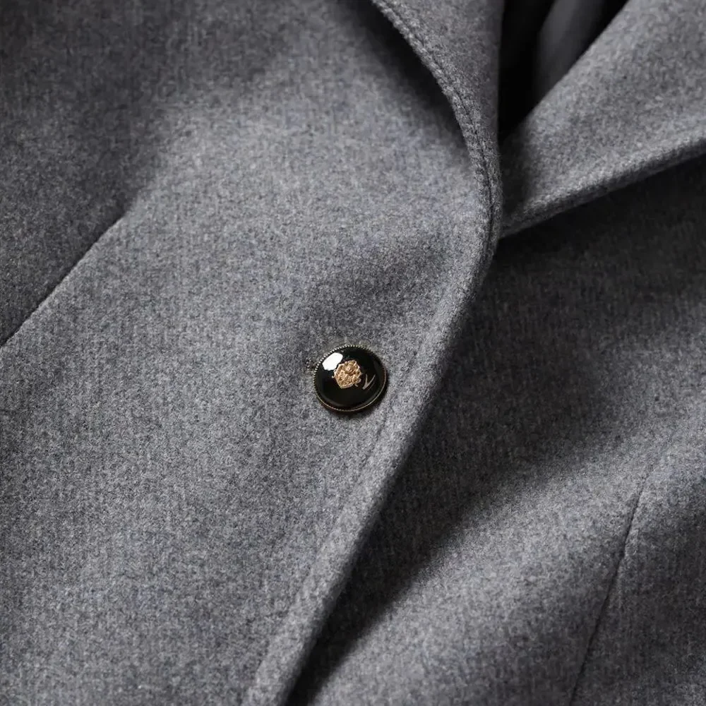 Mango Wool Blend Short Coat Grey - Picture 4 of 8